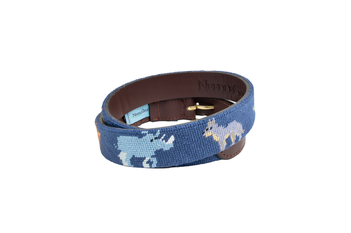 Zoo Animal Children's Needlepoint Belt