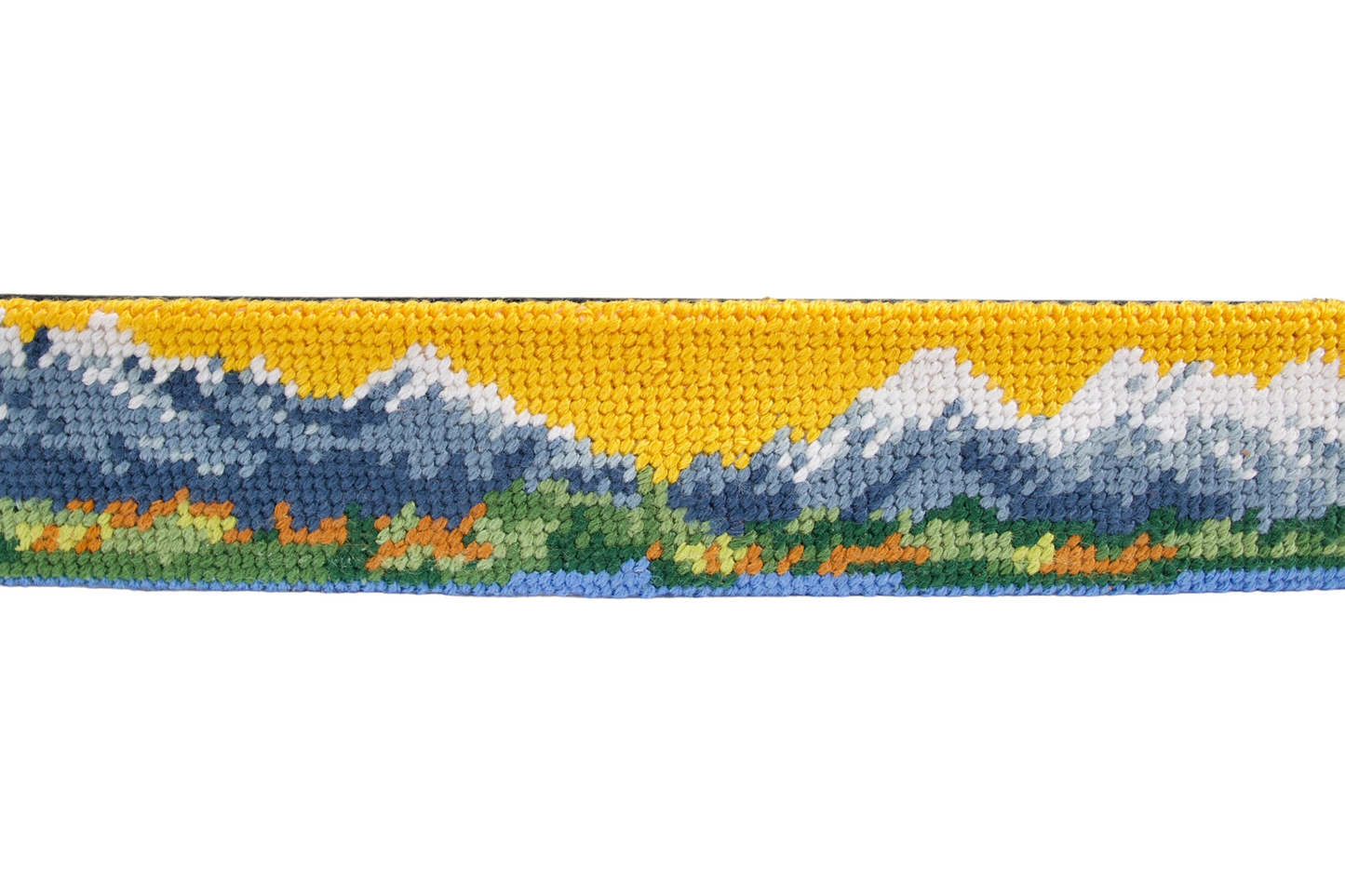 Mountain Sunset Needlepoint Belt