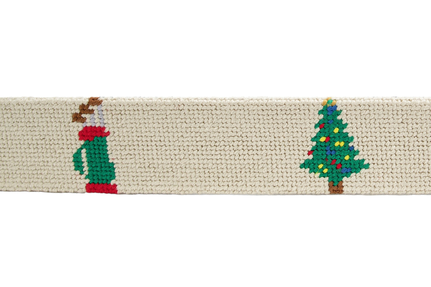 Xmas Day Golf Needlepoint Belt