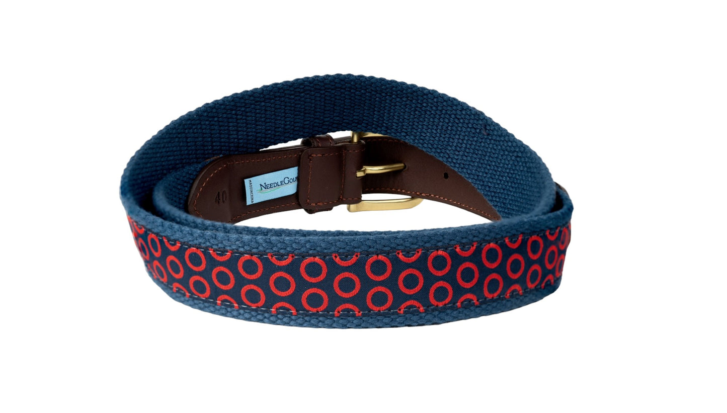 Fishman Navy Ribbon Canvas Belt