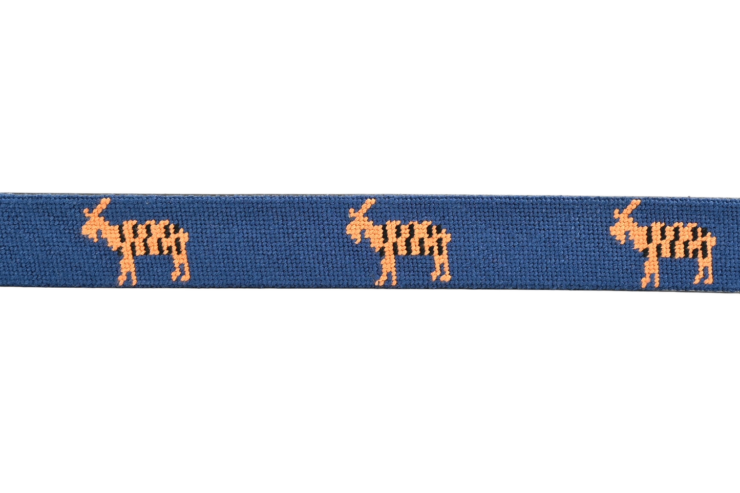 Striped GOAT Needlepoint Belt