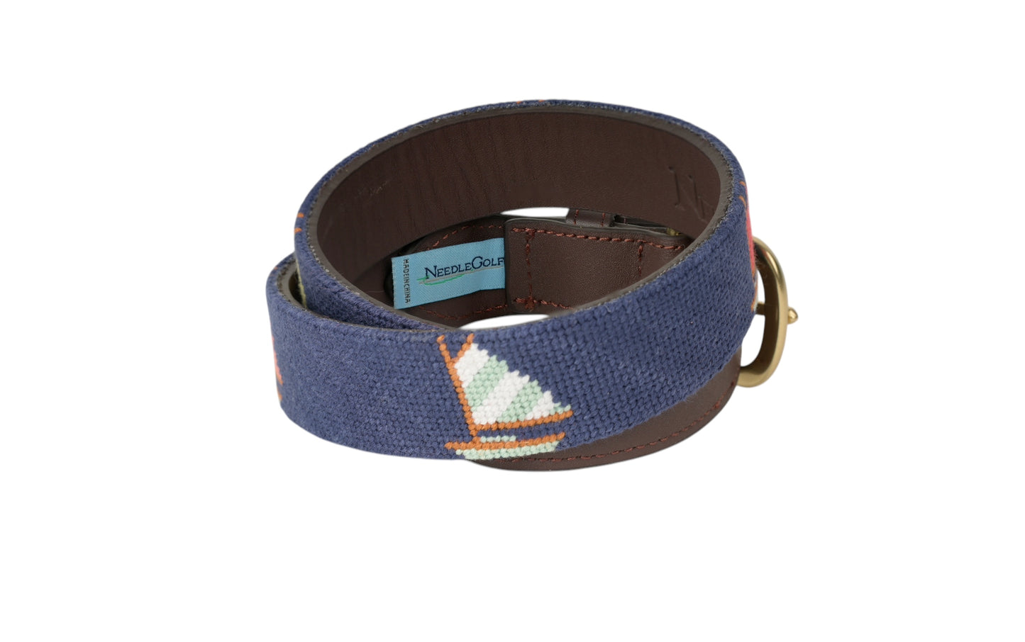 Sailboat Children’s Needlepoint Belt