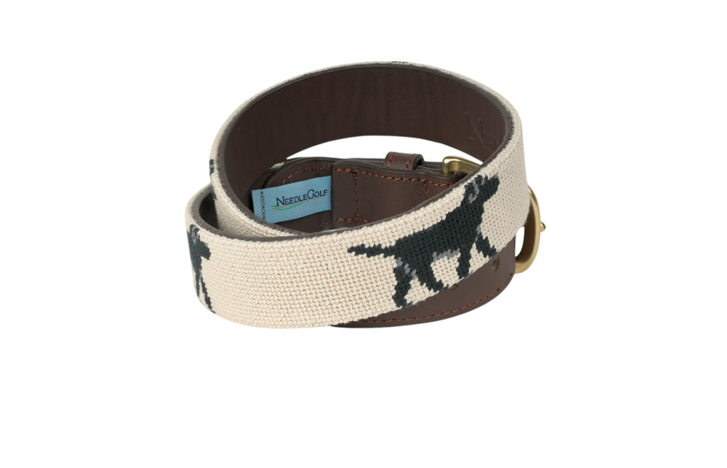 Labrador Children's Needlepoint Belt