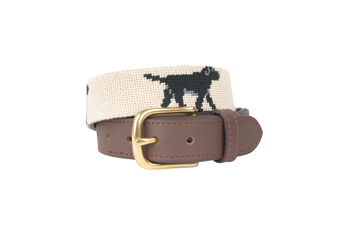 Labrador Children's Needlepoint Belt