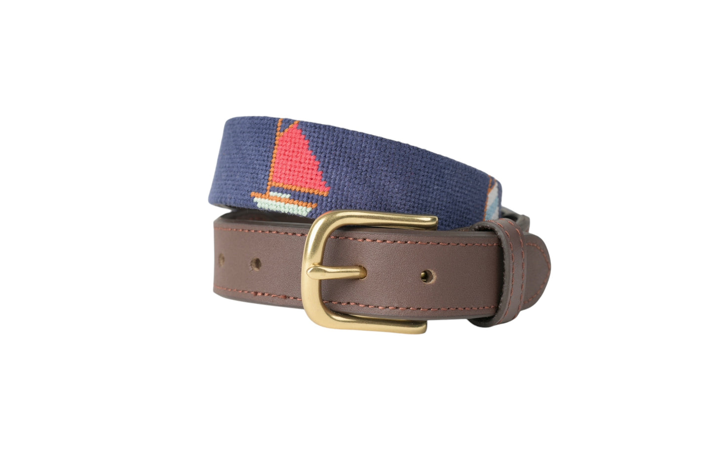 Sailboat Needlepoint Belt