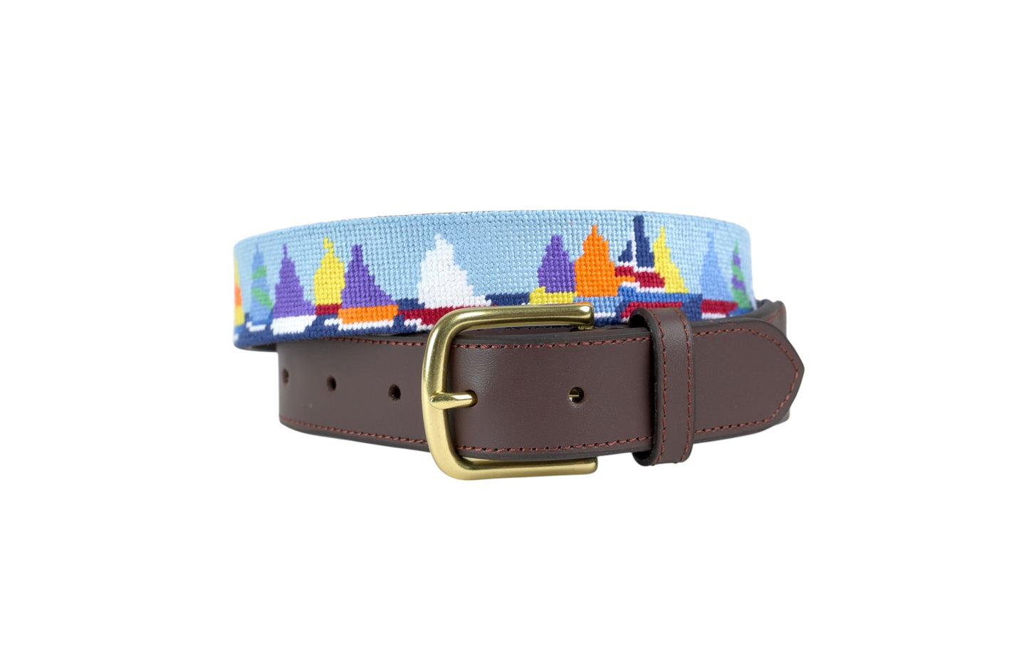 Sailboat Needlepoint Belt