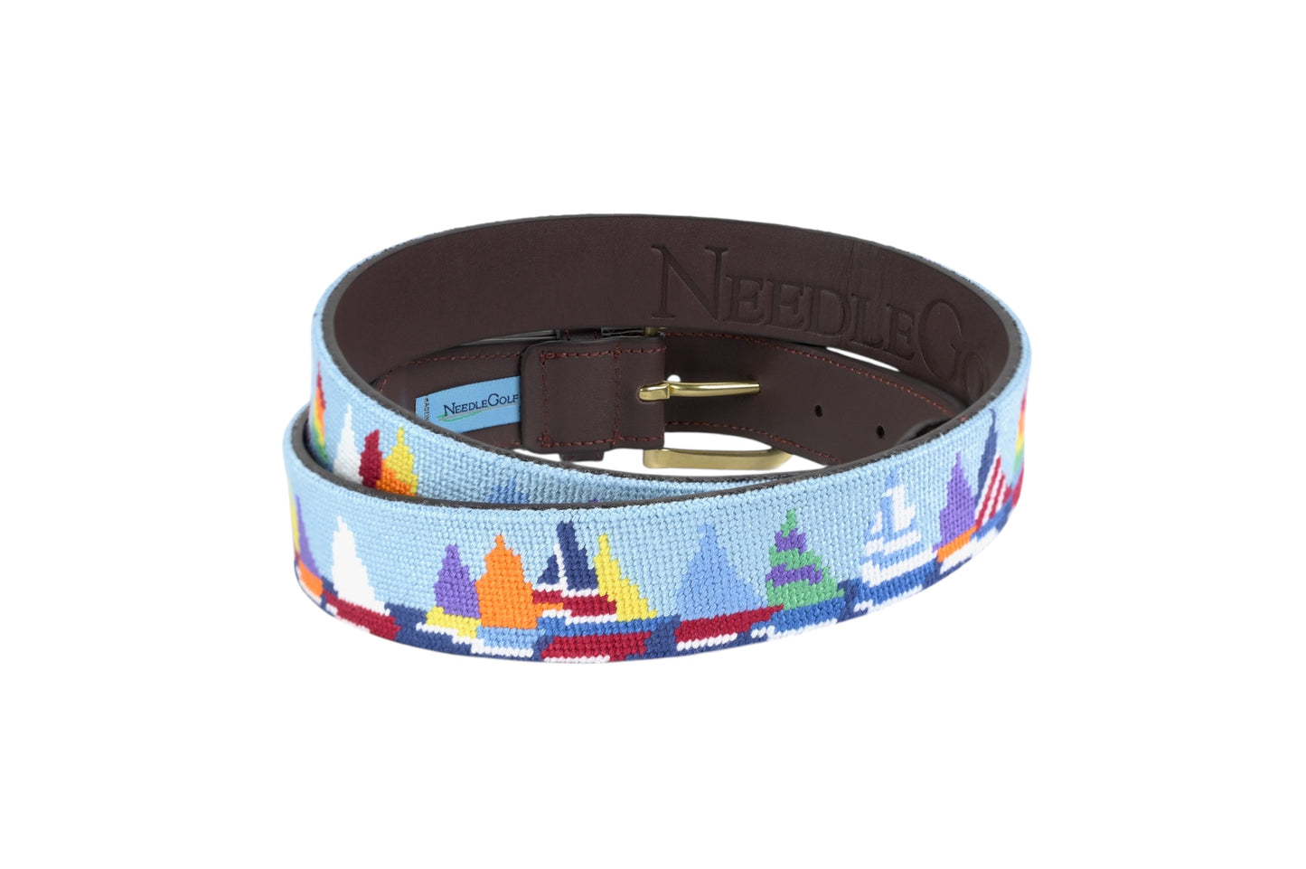 Sailboat Needlepoint Belt