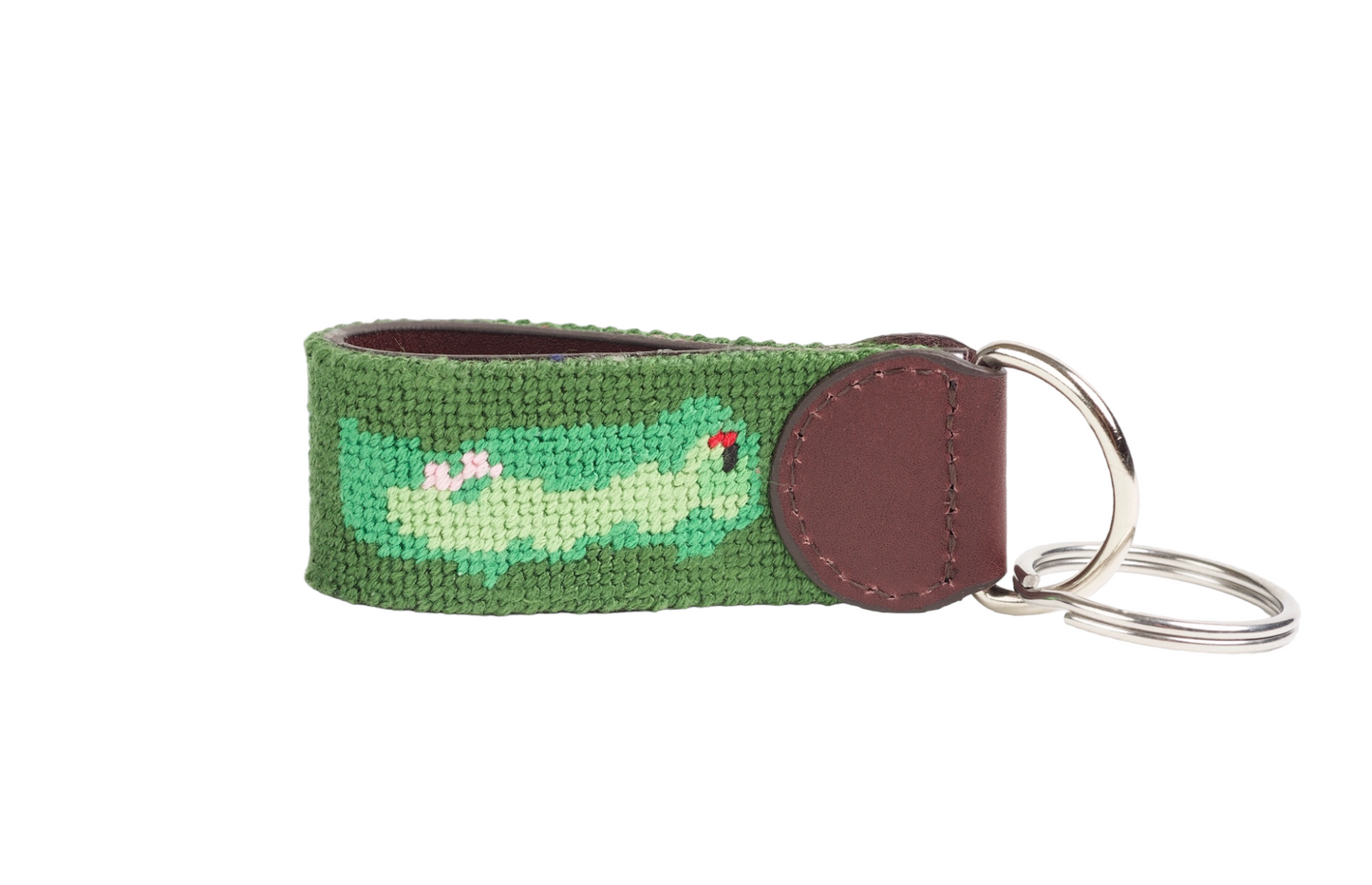 Template Hole Green Key Fob