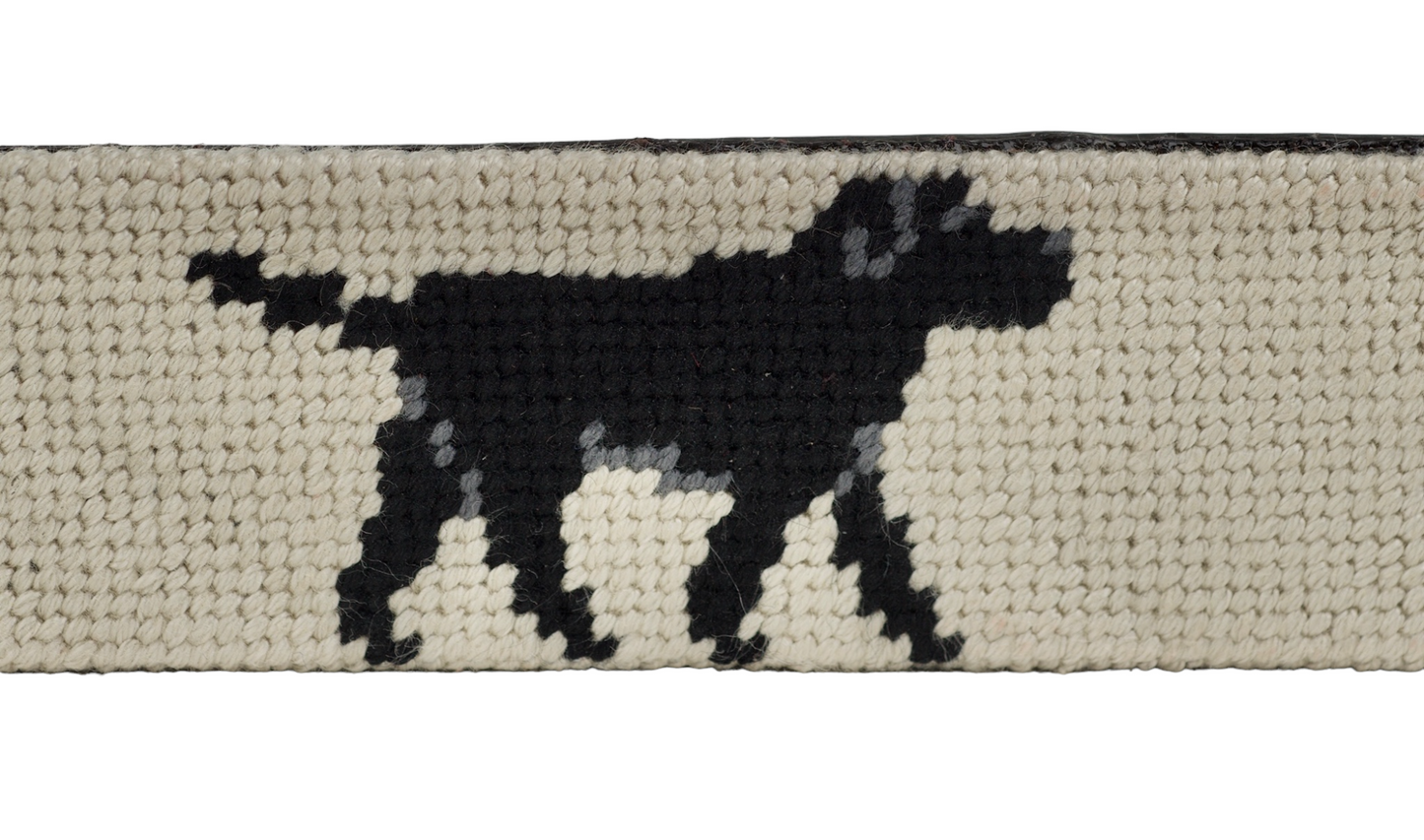 Labrador Retriever Needlepoint Belt