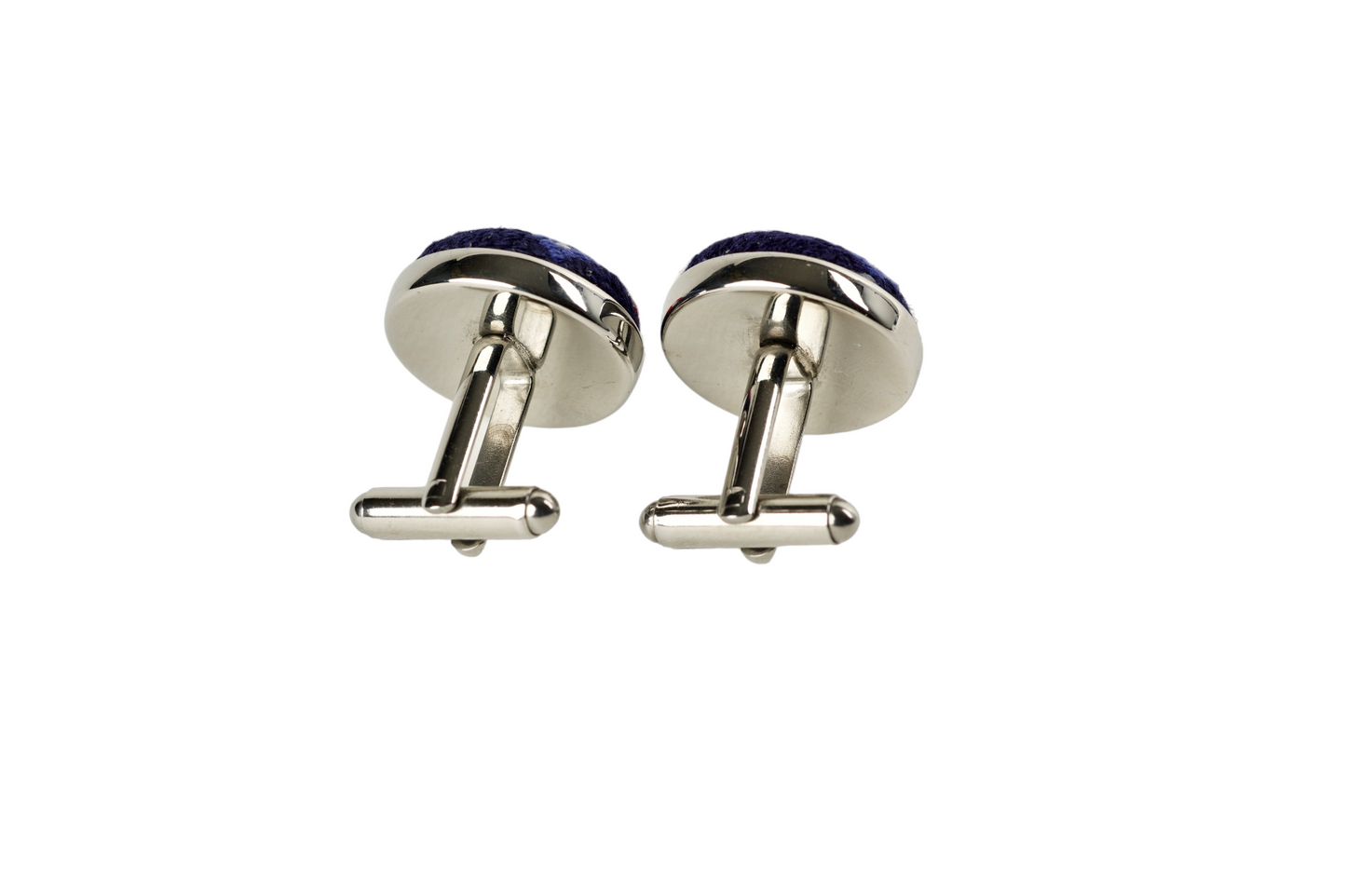 American Flag Cufflinks - Needlepoint Style for Patriotic Elegance