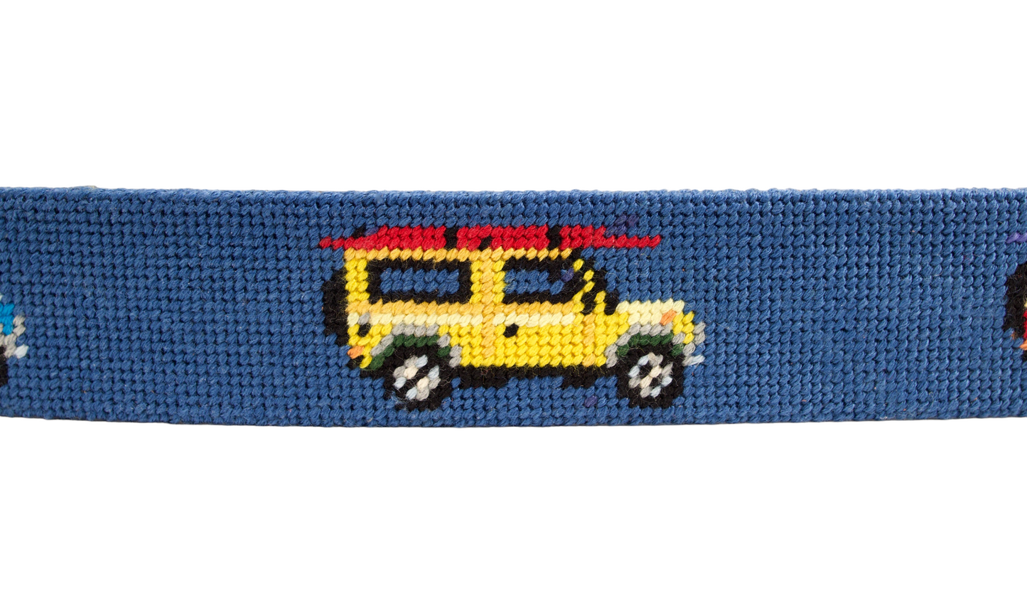 All Terrain Blue Needlepoint Belt
