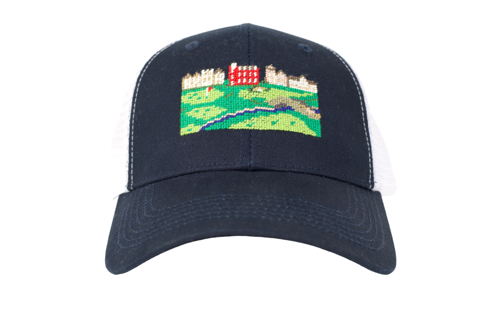 St Andrews Scene Needlepoint Trucker Hat needlegolf