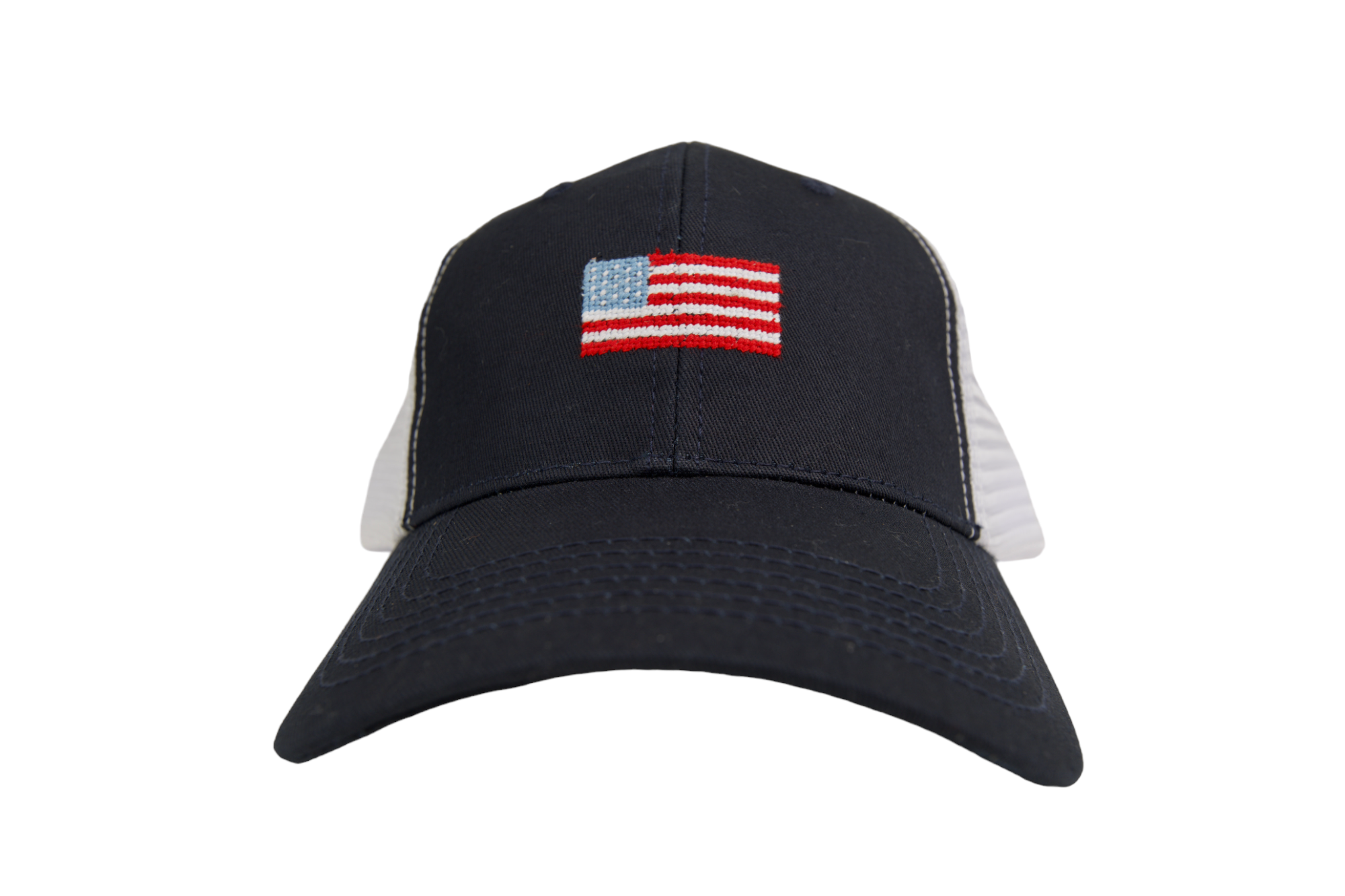 USA Needlepoint Trucker Hat needlegolf