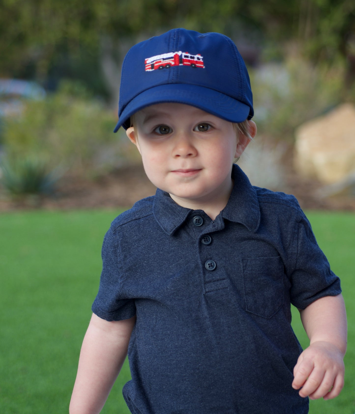 Fire Engine Children's Needlepoint Hat