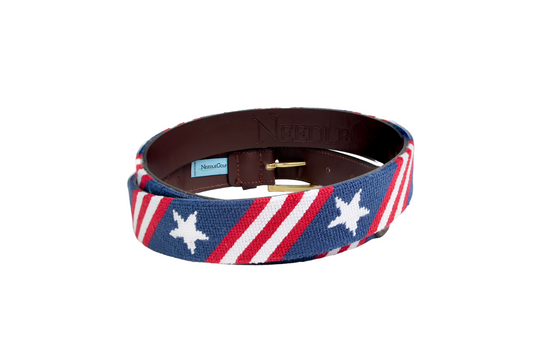 Stars and Stripes Needlepoint Belt