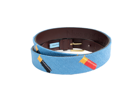 Shotgun Shell Needlepoint Belt
