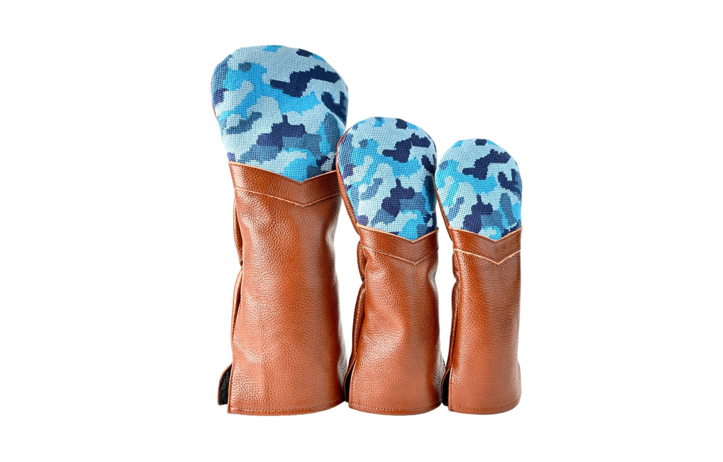 Blue Camouflage Needlepoint Wood Headcover