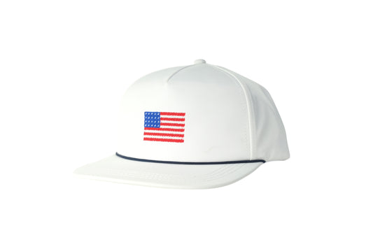 American Flag Needlepoint Rope Hat