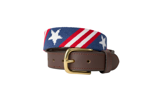 Stars and Stripes Children's Needlepoint Belt