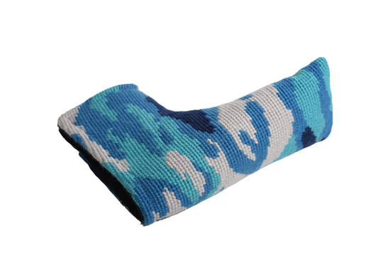 Camouflage Blue Needlepoint Blade Putter Headcover