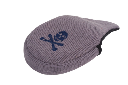 Jolly Roger Satin Grey Needlepoint Mallet Putter Headcover