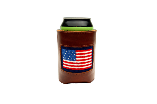 American Flag Needlepoint Koozie