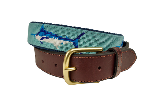 Marlin Needlepoint Canvas Belt