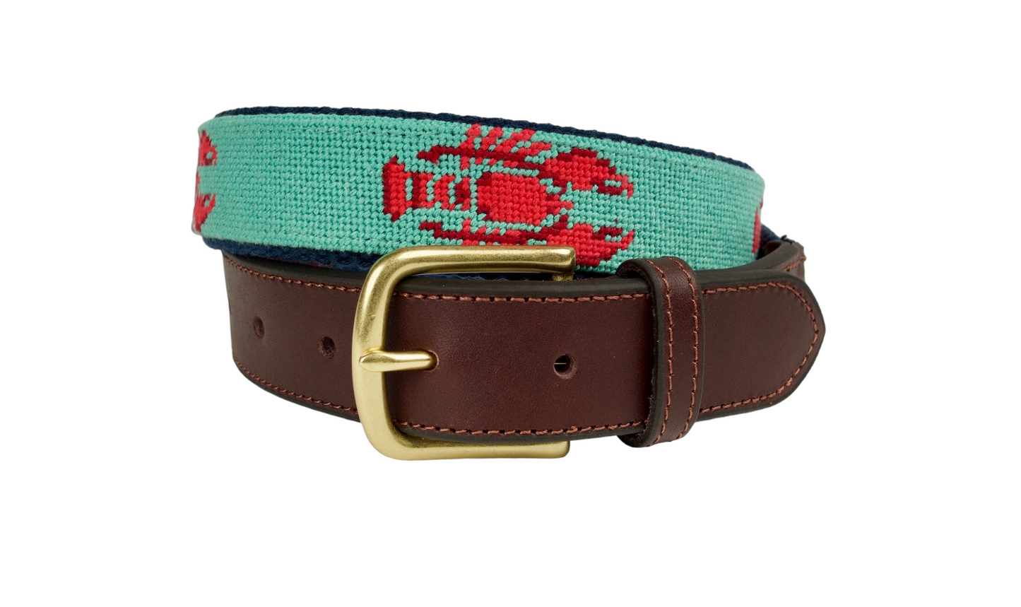 Lobster Needlepoint Canvas Belt