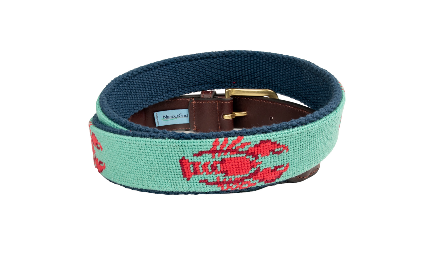 Lobster Needlepoint Canvas Belt