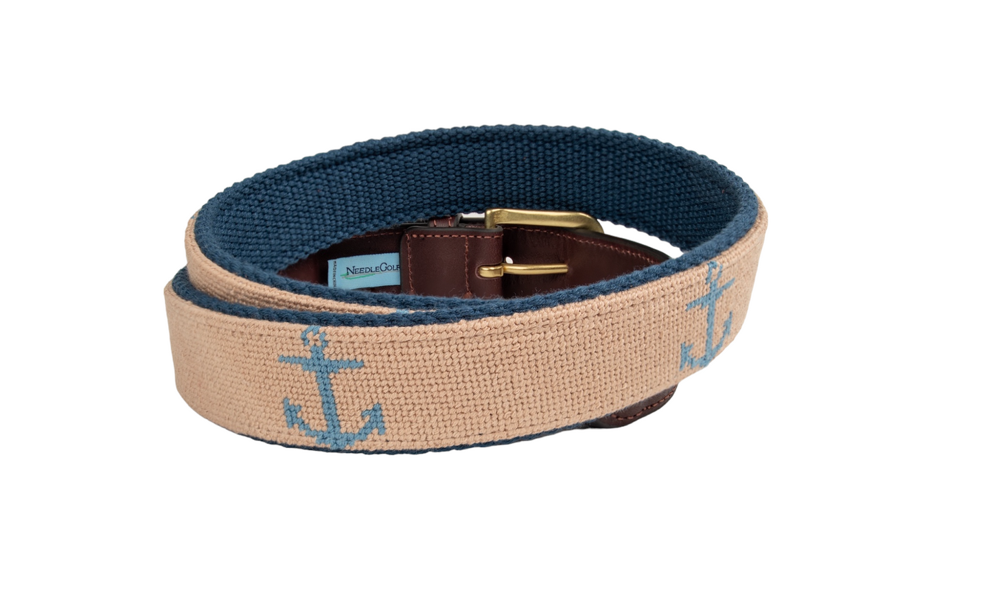 Anchor Tan Needlepoint Canvas Belt