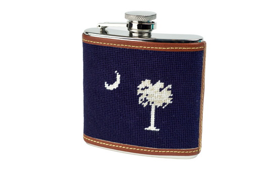 South Carolina Needlepoint Flask