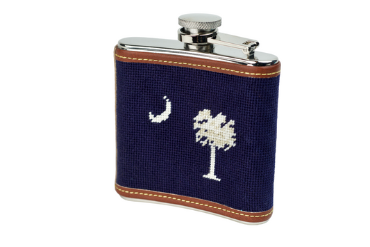 South Carolina Needlepoint Flask