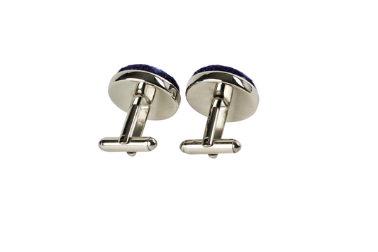 American Flag Cufflinks - Needlepoint Style for Patriotic Elegance