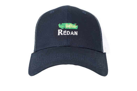 Template Hole Needlepoint Trucker Hat