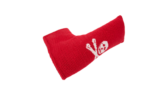 Jolly Roger Red Needlepoint Putter Headcover for Stylish Protection and Enhanced Golf Performance