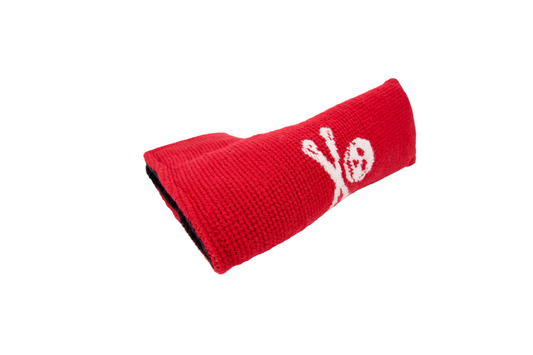 Jolly Roger Red Needlepoint Putter Headcover for Stylish Protection and Enhanced Golf Performance