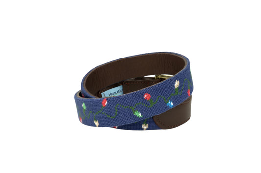 Christmas Lights Children's Needlepoint Belt