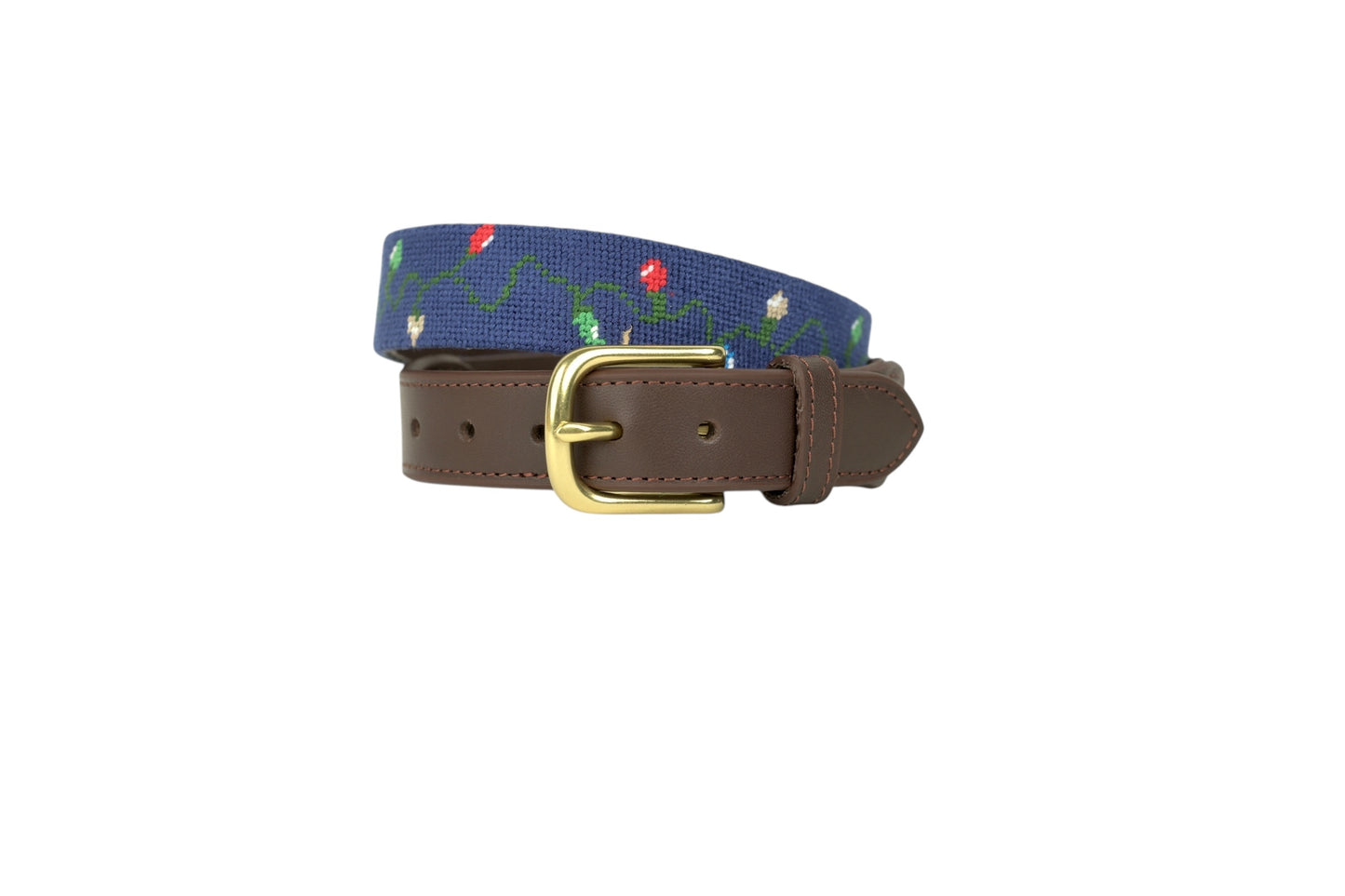 Christmas Lights Kid's Needlepoint Belt