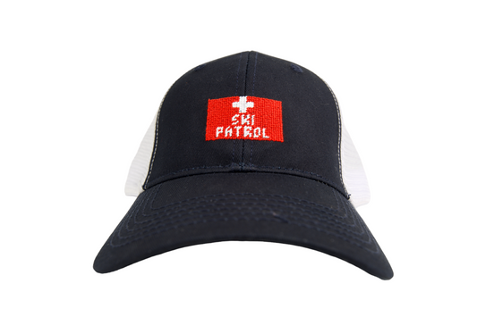 Ski Patrol Needlepoint Trucker Hat