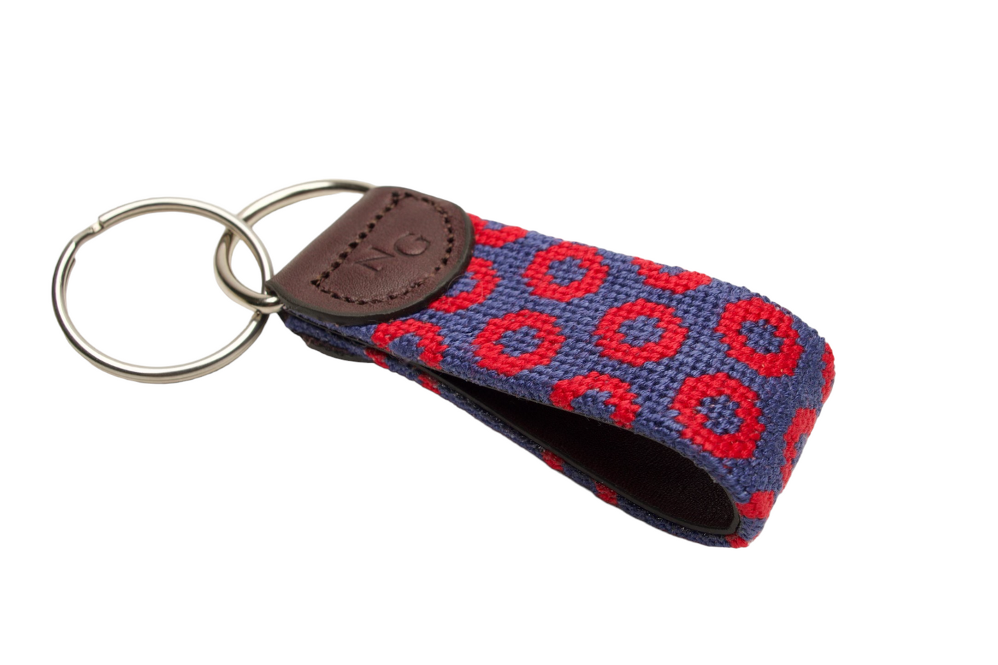 Fishman Needlepoint Key Fob