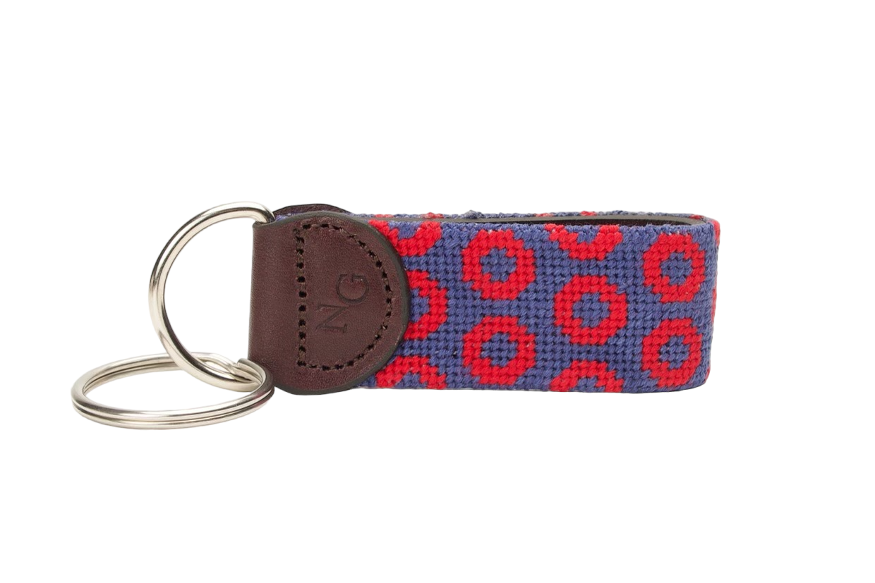 Fishman Needlepoint Key Fob