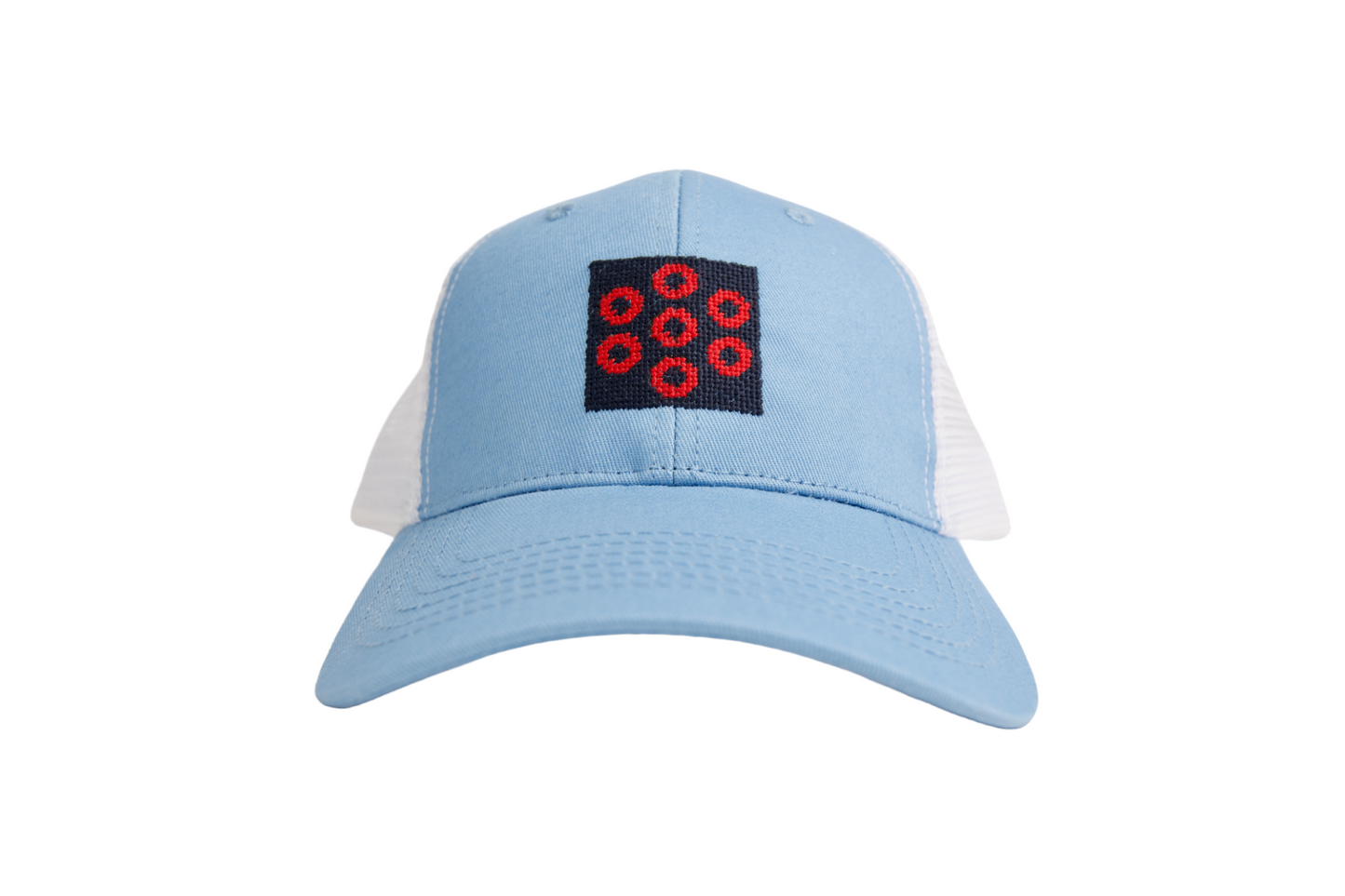 Fishman Needlepoint Trucker Hat Light Blue