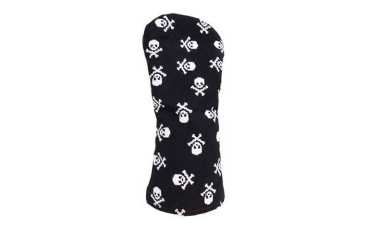 Dancing Jolly Roger Black Needlepoint Wood Headcover